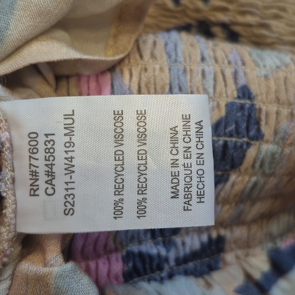 Saltwater Luxe Smocked Mini Dress Mulitcolor With Bounce Ruffle Hemline Size Med - Picture 5 of 11